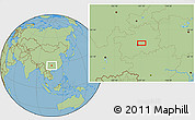 Savanna Style Location Map of Angu