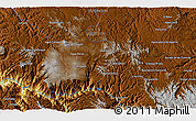 Physical 3D Map of the area around 26° 50' 27" N, 107° 1' 30" W