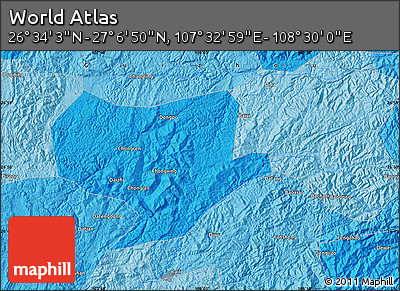 Political Map of the Area around 26° 50' 27" N, 108° 1' 30" E