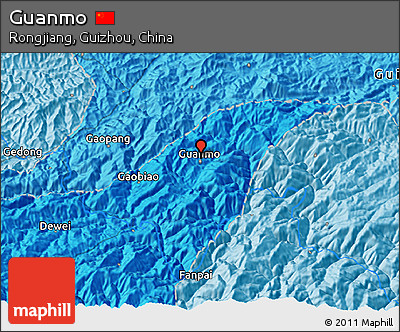 Political 3D Map of Guanmo