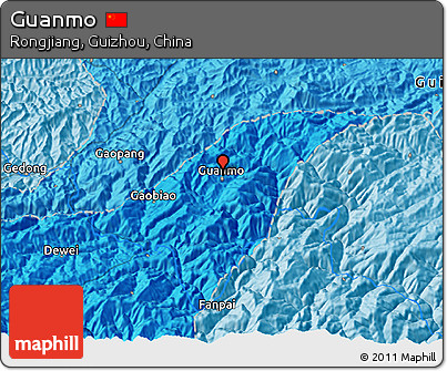 Political 3D Map of Guanmo