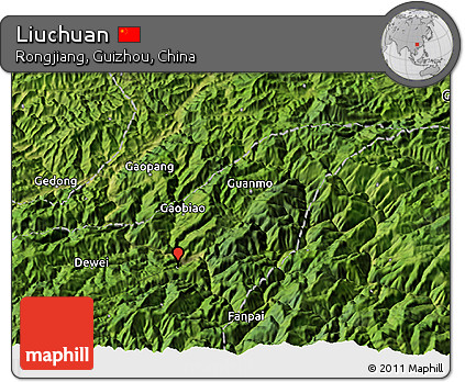 Satellite 3D Map of Liuchuan