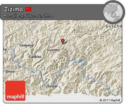 Shaded Relief 3D Map of Zizimo
