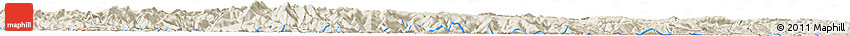 Shaded Relief Horizon Map of the Area around 26° 50' 27" N, 108° 52' 30" E