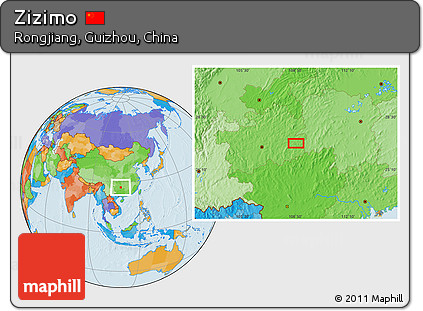 Political Location Map of Zizimo
