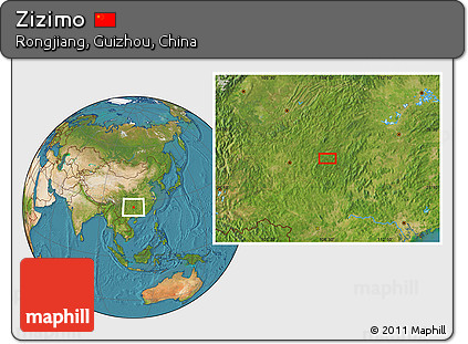 Satellite Location Map of Zizimo
