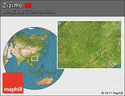 Satellite Location Map of Zizimo