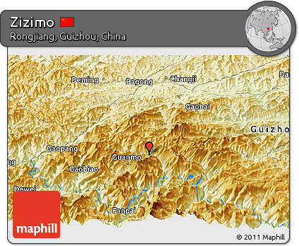 Physical Panoramic Map of Zizimo