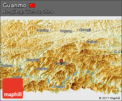 Physical Panoramic Map of Guanmo