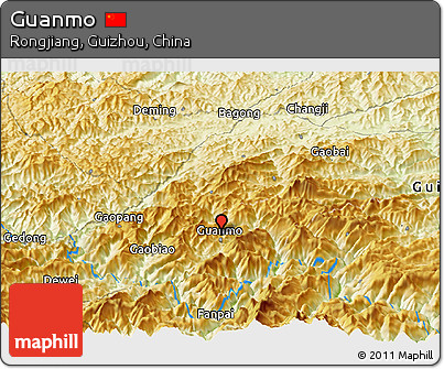 Physical Panoramic Map of Guanmo
