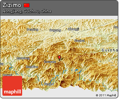 Physical Panoramic Map of Zizimo