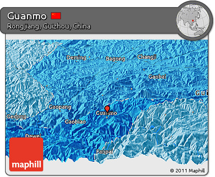 Political Panoramic Map of Guanmo