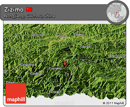 Satellite Panoramic Map of Zizimo