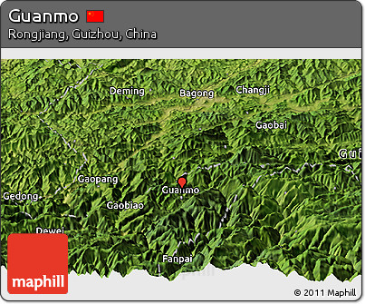 Satellite Panoramic Map of Guanmo