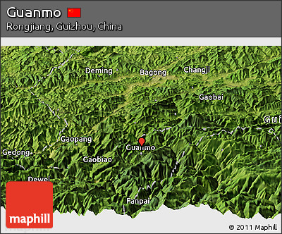 Satellite Panoramic Map of Guanmo