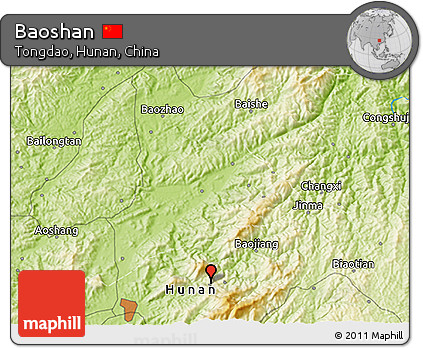 Physical 3D Map of Baoshan