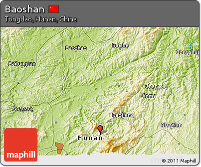 Physical 3D Map of Baoshan