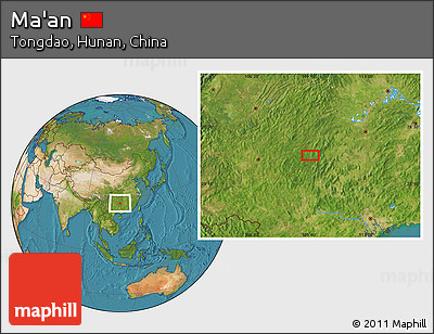 Satellite Location Map of Ma'an