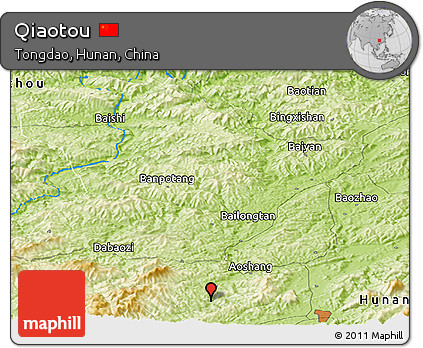Physical Panoramic Map of Qiaotou