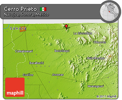 Physical 3D Map of Cerro Prieto