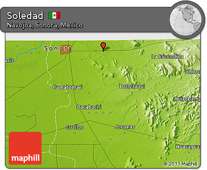 Physical 3D Map of Soledad