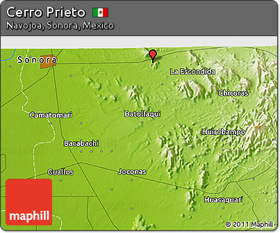 Physical 3D Map of Cerro Prieto