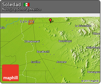 Physical 3D Map of Soledad