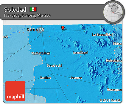 Political 3D Map of Soledad