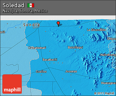 Political 3D Map of Soledad