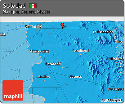 Political 3D Map of Soledad