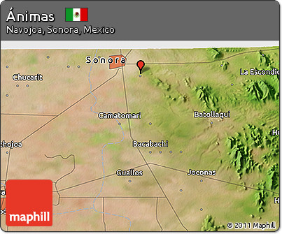 Satellite 3D Map of Ánimas