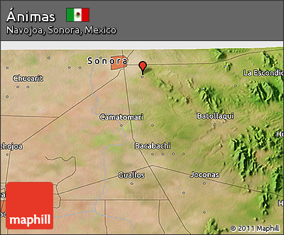 Satellite 3D Map of Ánimas