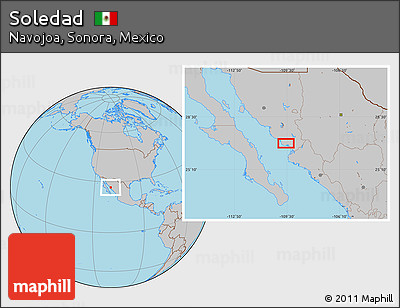 Gray Location Map of Soledad