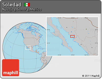 Gray Location Map of Soledad