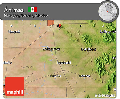 Satellite Map of Ánimas