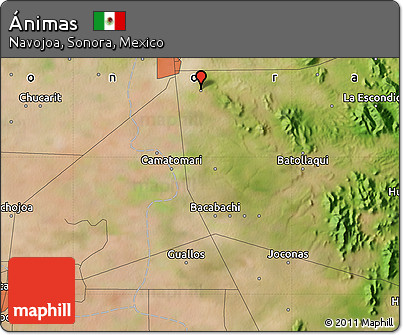 Satellite Map of Ánimas