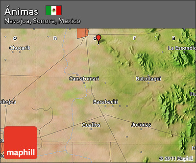 Satellite Map of Ánimas