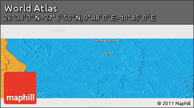 Political Panoramic Map of the Area around 26° 50' 27" N, 10° 16' 30" E