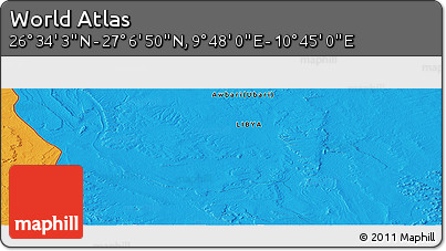 Political Panoramic Map of the Area around 26° 50' 27" N, 10° 16' 30" E