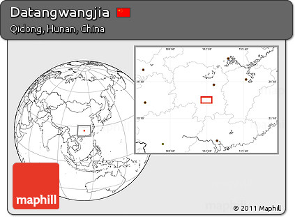 Blank Location Map of Datangwangjia
