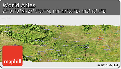 Satellite Panoramic Map of the Area around 26° 50' 27" N, 112° 16' 30" E
