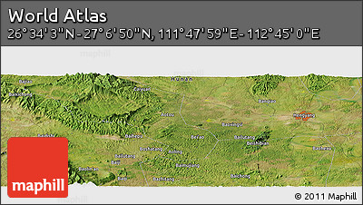 Satellite Panoramic Map of the Area around 26° 50' 27" N, 112° 16' 30" E