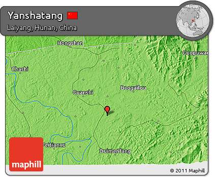 Political 3D Map of Yanshatang