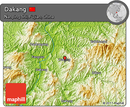 Physical 3D Map of Dakang