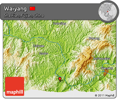 Physical 3D Map of Waiyang