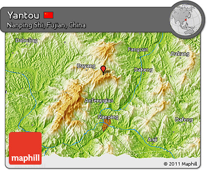 Physical 3D Map of Yantou