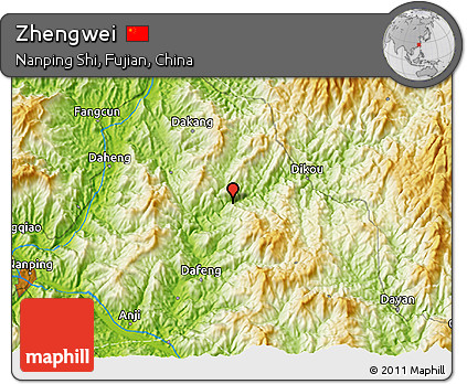 Physical 3D Map of Zhengwei