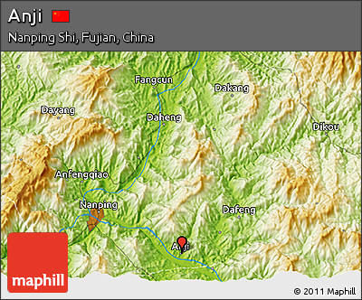 Physical 3D Map of Anji