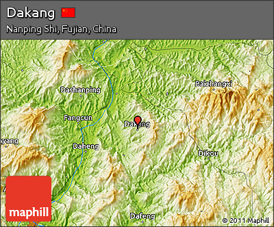 Physical 3D Map of Dakang