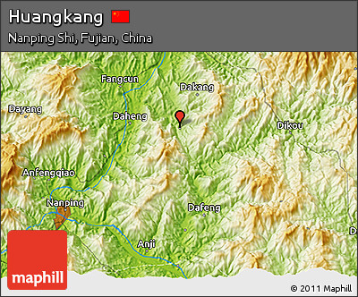 Physical 3D Map of Huangkang